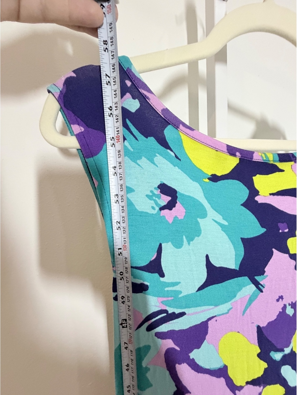 IMAN Women's Sleeveless Size L Floral Maxi Dress Size Large Rayon Spandex Blend - Picture 5 of 11